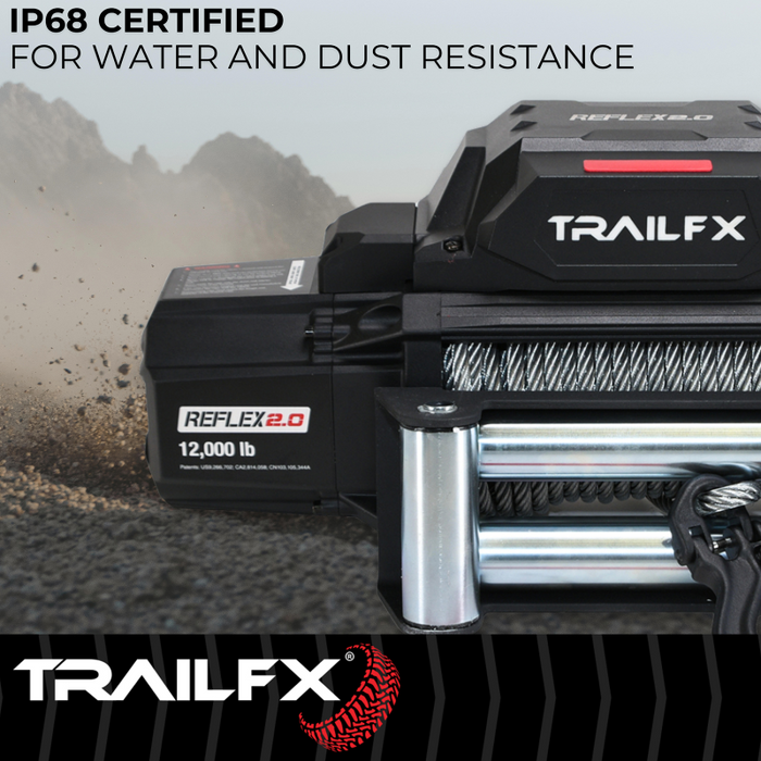 TrailFX REFLEX 2.0 Winch 9500LB Steel Cable Model WR295B