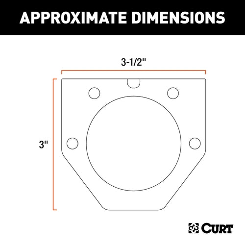 CURT Vehicle-Side Trailer Wiring Harness Mounting Bracket for 7-Way Round Model 58222