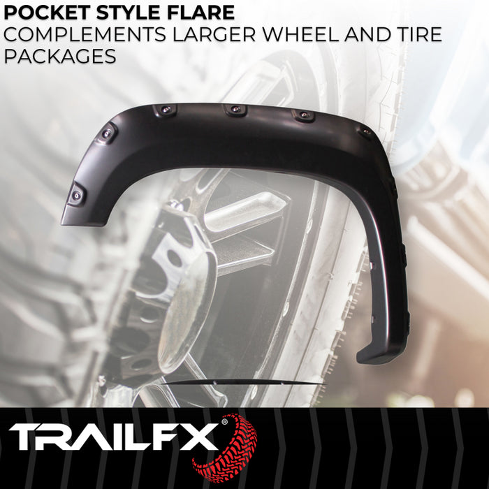 TrailFX Fender Flare Pocket Style Flare Smooth Set Of 4 Model TFG3001S