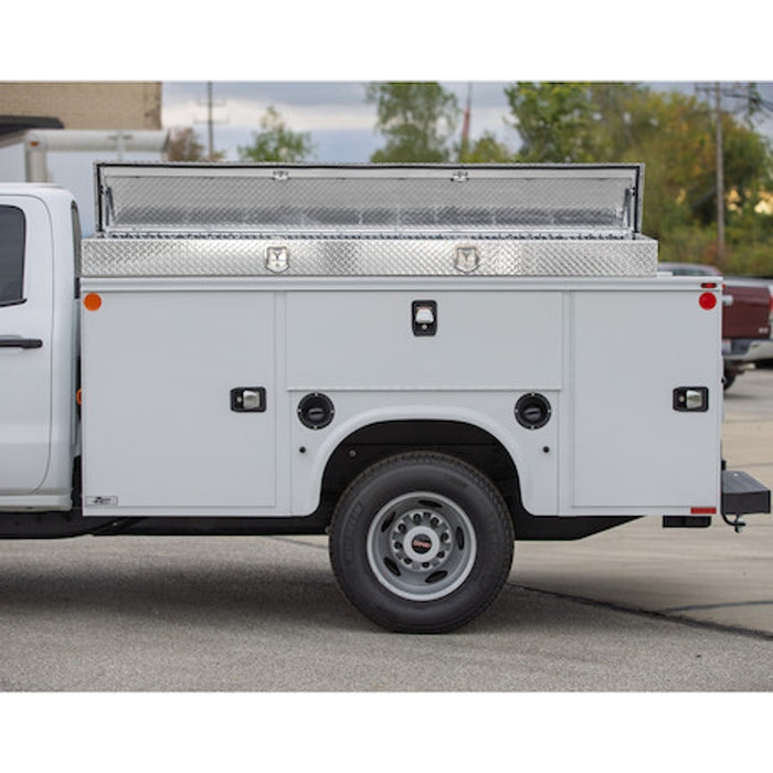 Buyers Products Top Mount Service Body Box 96x14 Heavy-Duty Diamond Tread Aluminum Model 1709614