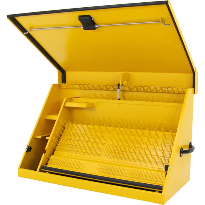 Montezuma 36 x 17 In. Steel Triangle® Toolbox Yellow Top Mount Toolbox DXTB36YY