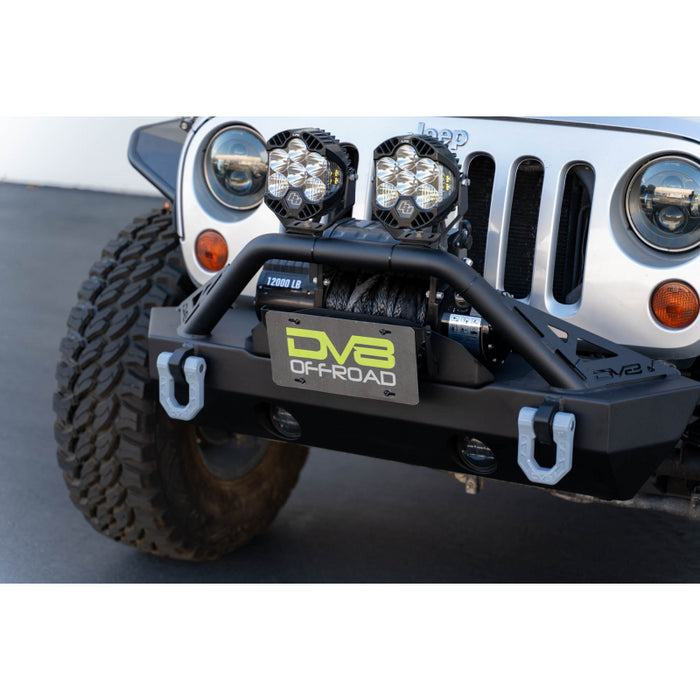 DV8 Offroad Fairlead Mounted Flip-Up License Plate Bracket Model LPBM-02
