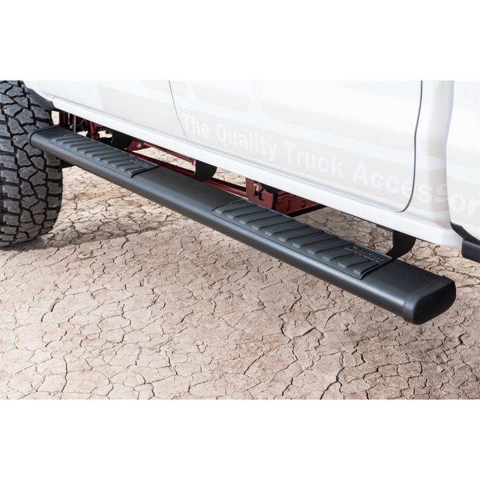 Dee Zee Textured Black Steel Step Nerf Bars 6 in. Oval Cab Length Model DZ16121