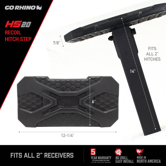 Go Rhino HS-20 Recoil Hitch Step Model HS2012T