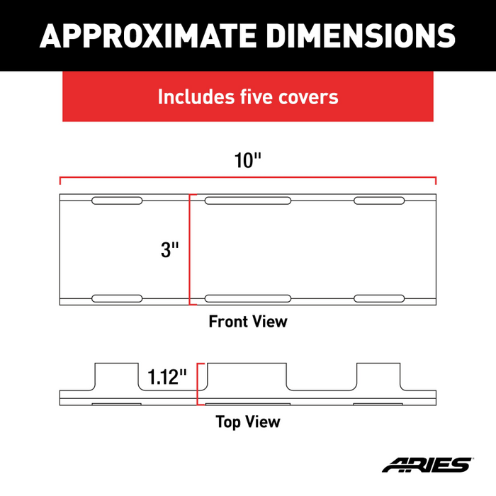 ARIES LED Light Covers for 50" Light Bar Model 1501279