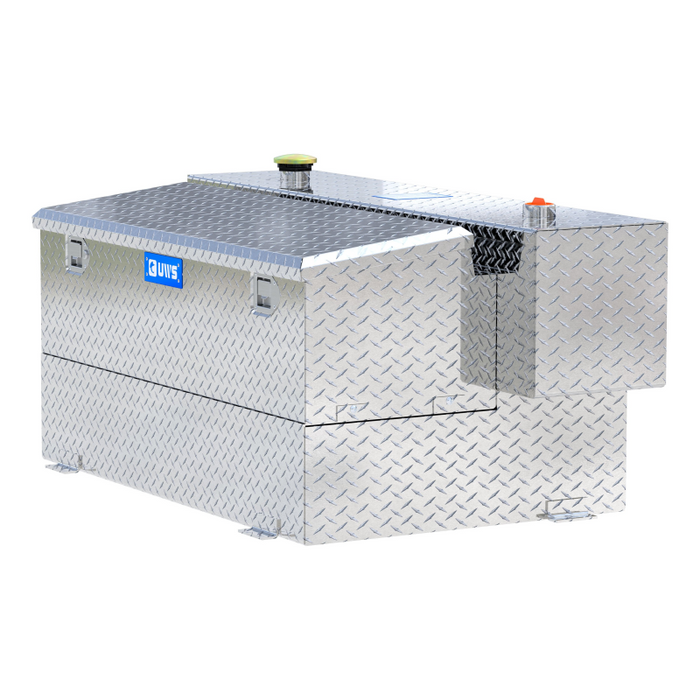 UWS Bright Aluminum Hammerhead-Style 100-Gallon Aluminum Combo Transfer Tank Model TT-100HH-CB