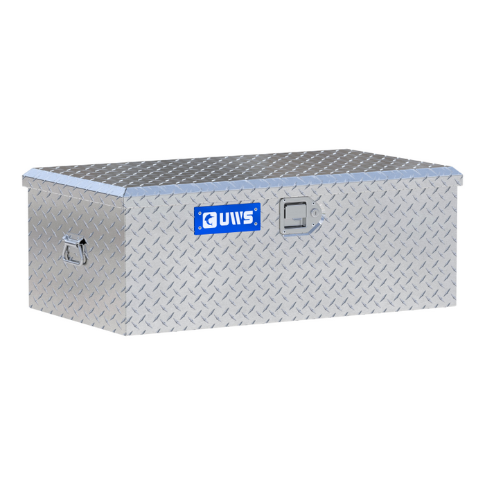 UWS 36" Bright Aluminum Heavy-Wall Foot Locker Tool Chest Storage Box, RigidCore Lid Model FOOT-LOCKER
