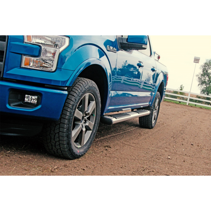 Dee Zee Brite-Tread Aluminum Step Nerf Bars 6 in. Oval Cab Length Model DZ16401