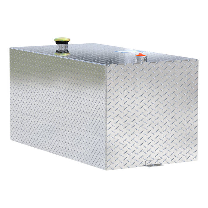 UWS Bright Aluminum 100-Gallon Rectangle Aluminum Transfer Tank Model TT-100-RT-T-P
