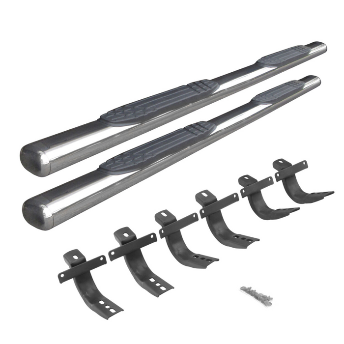 Go Rhino 4" 1000 Series Step Nerf Bars With Mounting Bracket Kit Model 104412973PS