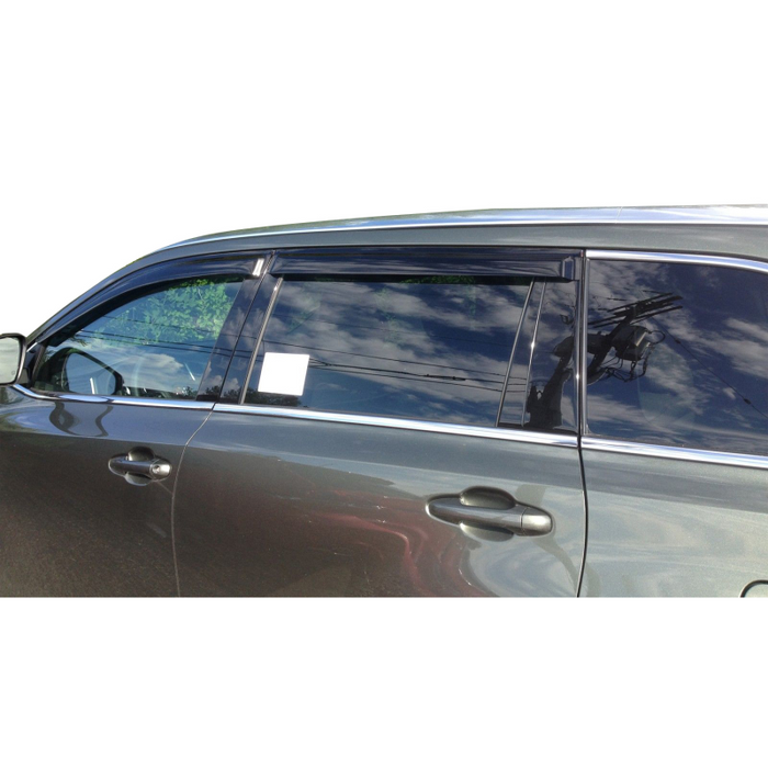 TrailFX Low Profile Side Window Deflector Tape-On Smoke Acrylic Set of 4 Model 4427H