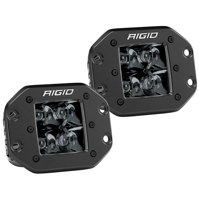 Rigid Industries D-Series PRO Midnight Edition, Spot Optic, Flush Mount, Pair Model 212213BLK