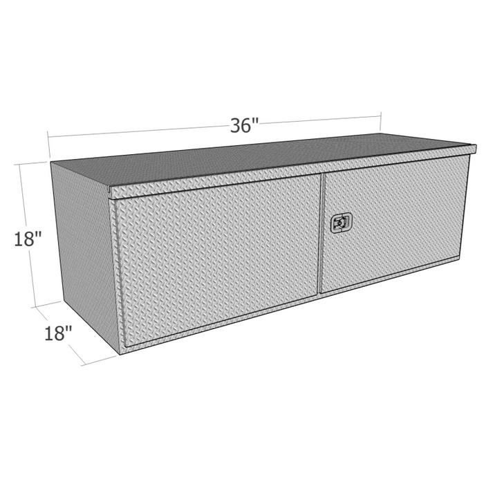 Brute 18" X 18" X 36"L HD Under Body -  Diamond, Barn Door W/ 3 Pt. Latch Model HBD1836