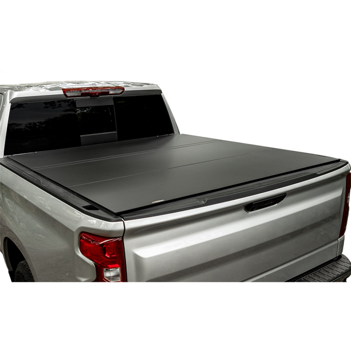 Access LOMAX™ Hard Tri-Fold Cover Carbon Fiber Finish Split Rail w/o Bed Side Storage Box Model B5020099