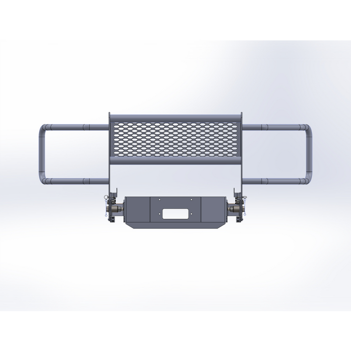 Go Industries Welded Winch Grille Guard w/Carrier - Black Model ET004
