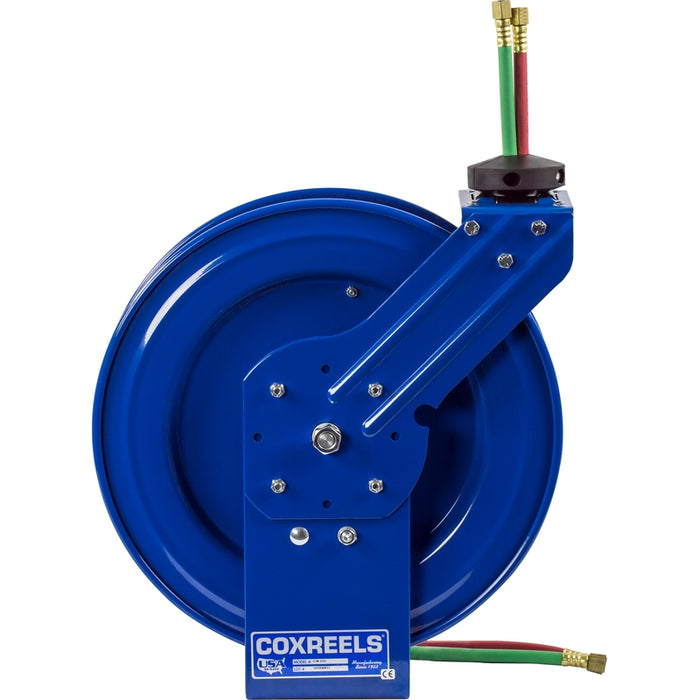 P-W Series Spring Driven Welding Hose Reel 1/4 in. x 25 ft. oxy-acet - Hose Included 200 PSI Model P-W-125