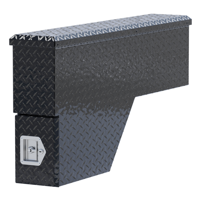 UWS Gloss Black Aluminum 48" Driver-Side Wheel Well Tool Box Model FW-48-DS-D-BLK