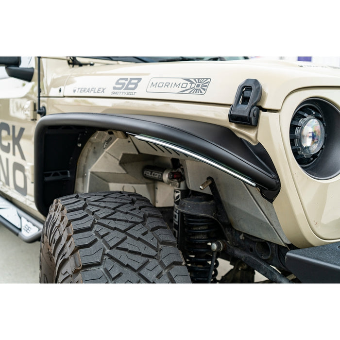 Smittybilt XRC Front Tube Fender Pair - Textured Black (18+ JL/JT) Model 77852