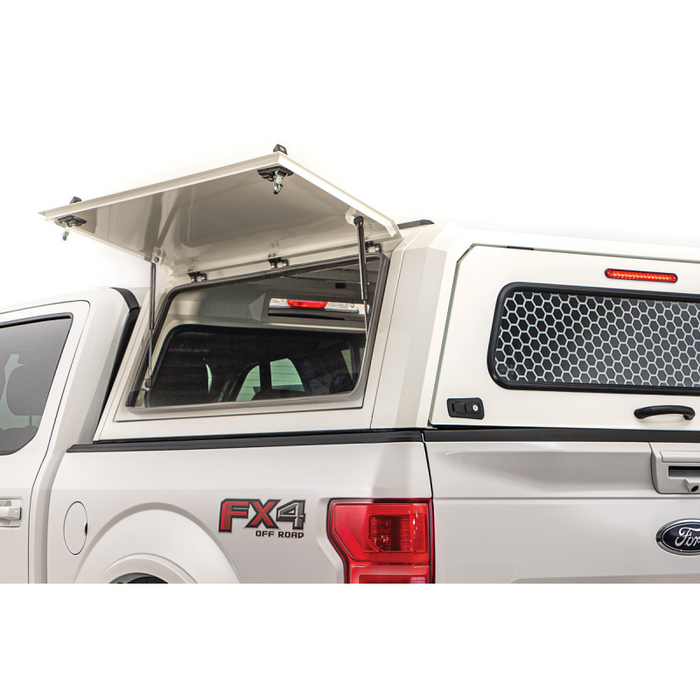SmartCap OEM White Truck Bed Cap EVOc Commercial Series w/ Vertical Locks Model EC1313-WH