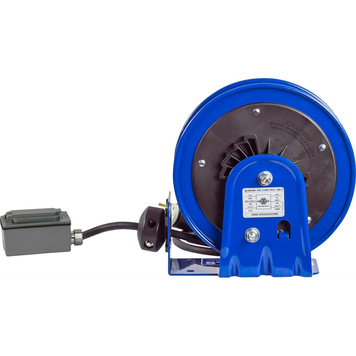 Coxreels PC10 Series Compact Spring Driven Cord Reel Duplex GFCI Receptacle 12 GA x 30 ft. - Cord Included Model PC10-3012-F