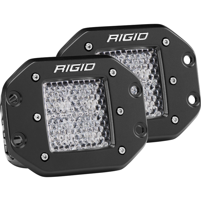 Rigid Industries D-Series PRO LED Light, Diffused Lens, Flush Mount, Pair Model 212513