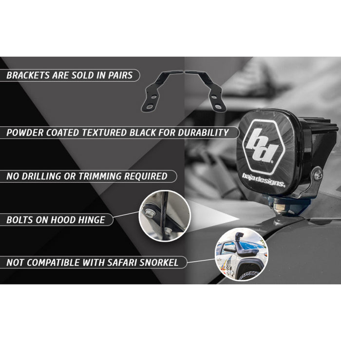 Rago Fabrication 2016-2023 3rd Gen Toyota Tacoma Low Pro Ditch Light Mounts Model R1600TTACDIT-LP