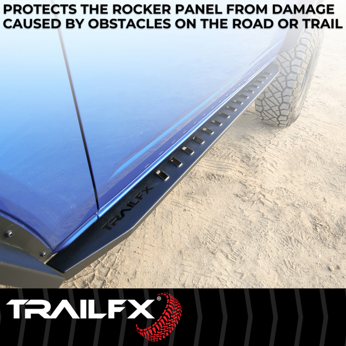 TrailFX Overland Running Boards Black Steel Model ORB007