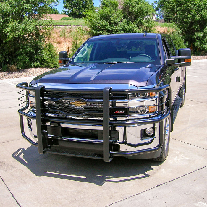 Luverne Prowler Max Black Steel Grille Guard Select Silverado Sierra 2500 3500 HD Model 320713-321112