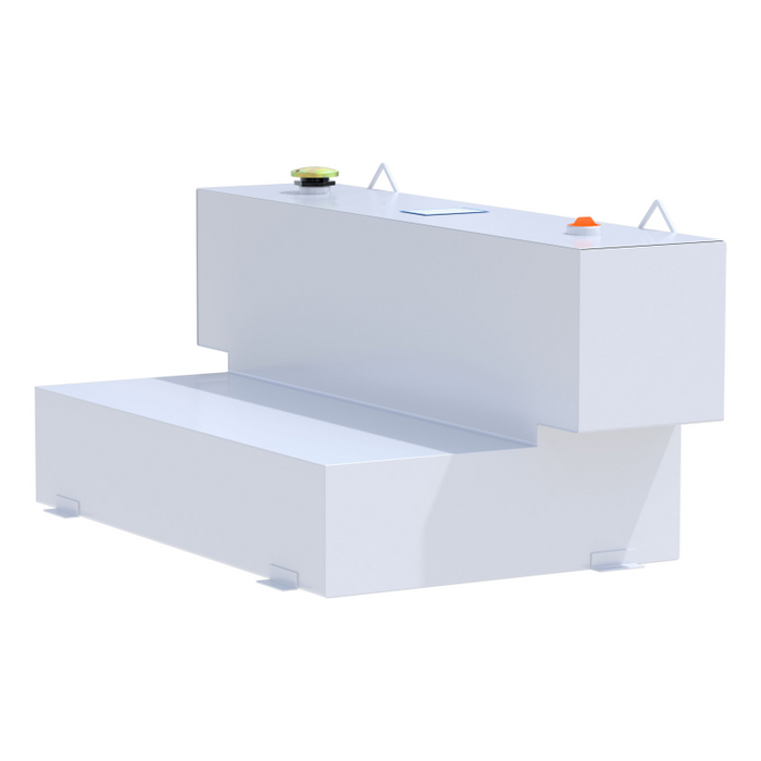UWS White Hammerhead-Style 100-Gallon L-Shape Steel Transfer Tank Model ST-100HH-W