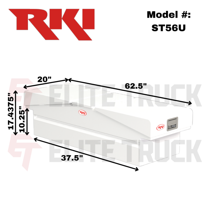 RKI ST Series Standard Profile Double Lid Crossbox  62 1/2"L x 20"W x 17 7/16"H Model ST56U