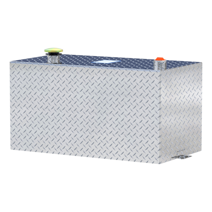 UWS Bright Aluminum 50-Gallon Rectangle Aluminum Transfer Tank Model TT-50-R-T-P