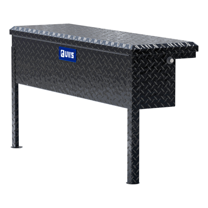UWS Gloss Black Aluminum 48" Truck Side Tool  Box - Low Profile Model TBSM-48-LP-BLK