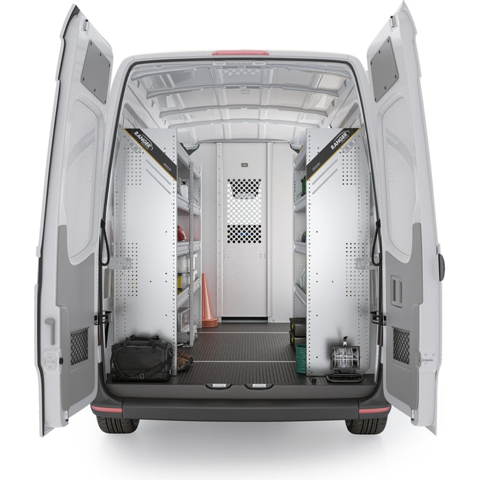 Ranger Design Aluminum Van Shelving Package for Mercedes Sprinter High Roof 144" Wheelbase Model DHS-27