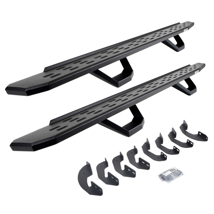 Go Rhino RB30 Running Boards with Mounting Brackets With 2 Pairs Drop Steps Kit For Crew Max Model 6964168720PC