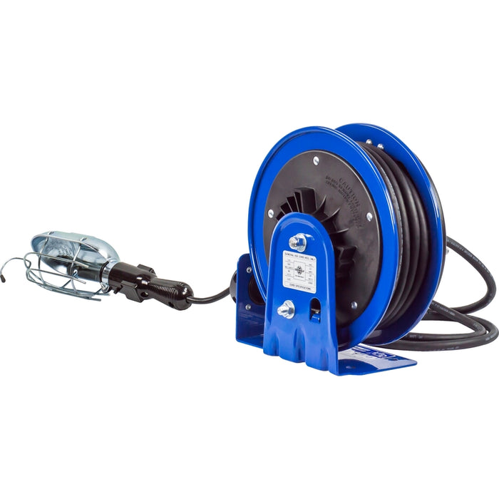Coxreels PC10 Series Compact Spring Driven Cord Reel Incandescent Caged Light 16 GA x 30 ft. - Cord Included Model PC10-3016-E