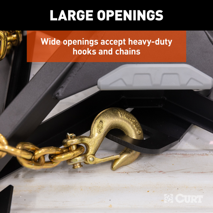 CURT CrossWing 5th Wheel Safety Chain Assembly with Gooseneck Anchor Plate Model 16614