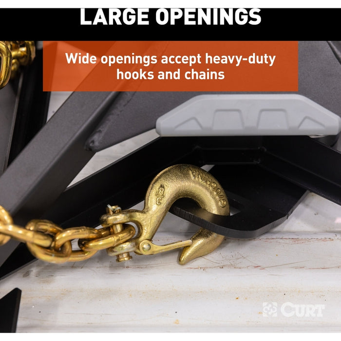 CURT CrossWing 5th Wheel Safety Chain Assembly with Gooseneck Anchor Plate Model 16614