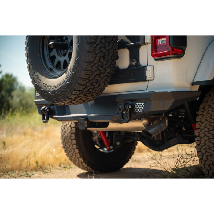 DV8 Offroad 2018-2025 Jeep Wrangler JL JLU Mto Series Rear Bumper W/ Optional Tire Carrier Model RBJL-13