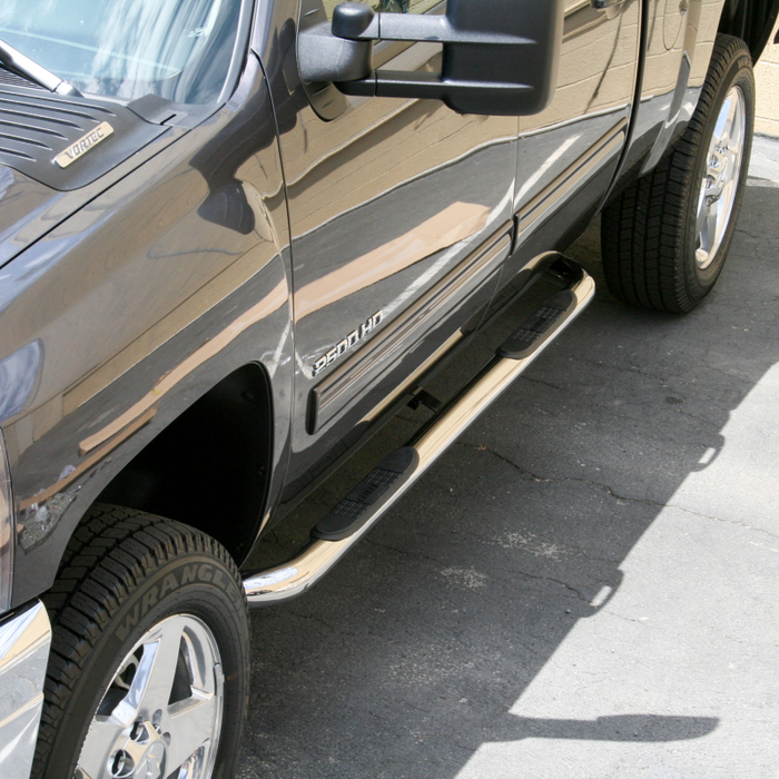 ARIES 3" Round Polished Stainless Step Nerf Bars Model 204009-2