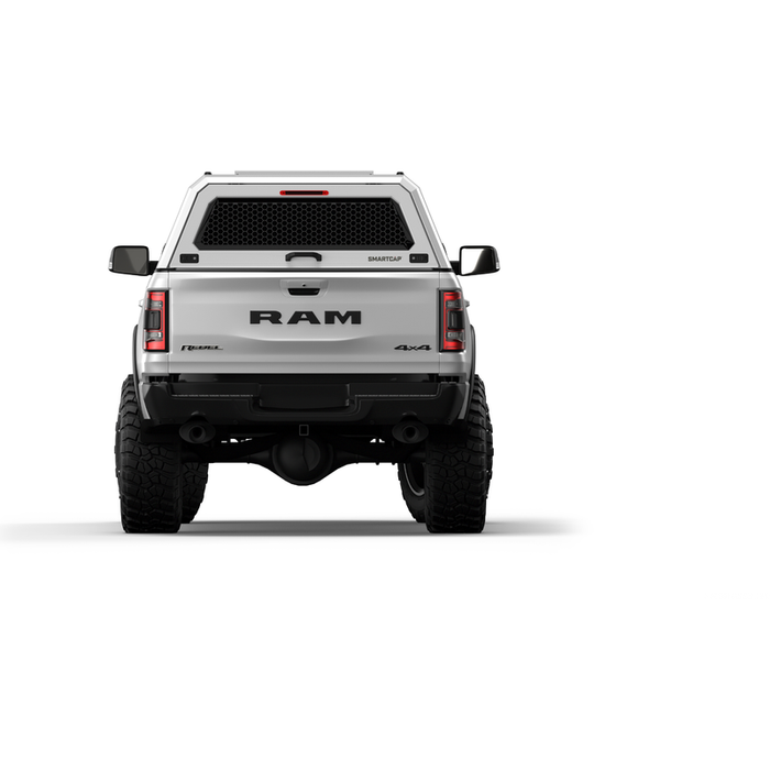 SmartCap OEM White Truck Bed Cap EVOc Commercial Series w/ Horizontal Locks Model EC1005-WH