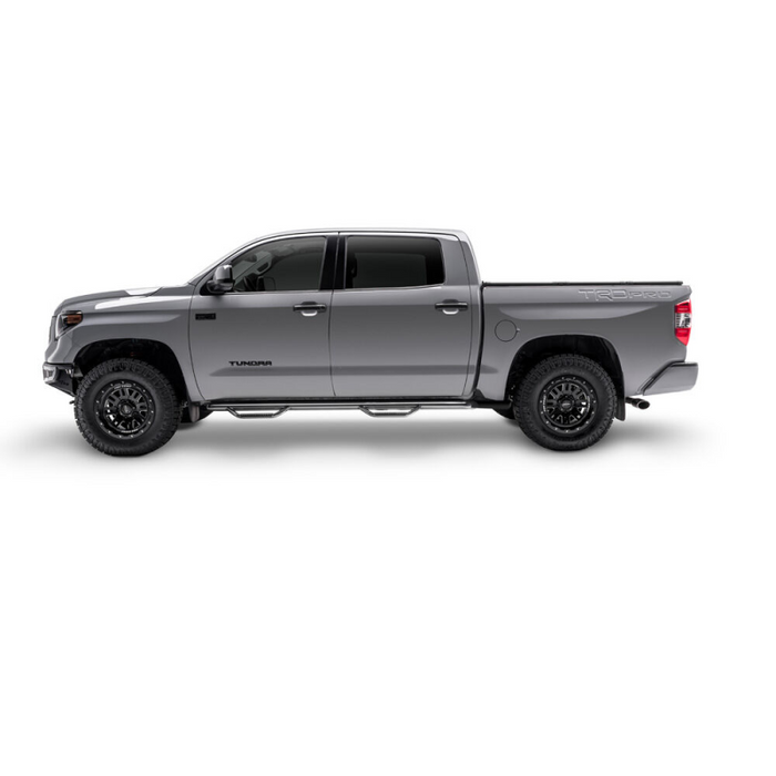 N-Fab Wheel To Wheel Side Steps Gloss Black Steel Model C1573T