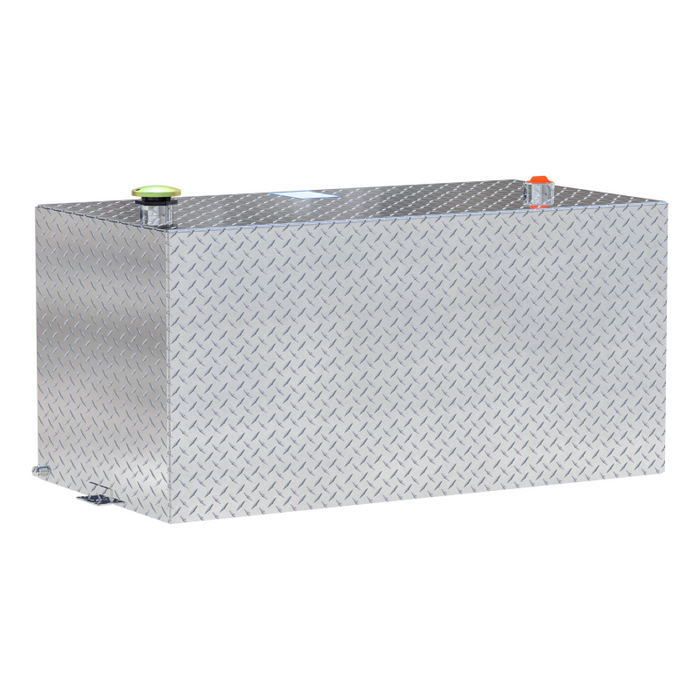 UWS Bright Aluminum 100-Gallon Rectangle Aluminum Transfer Tank Model TT-100-RT-T-P