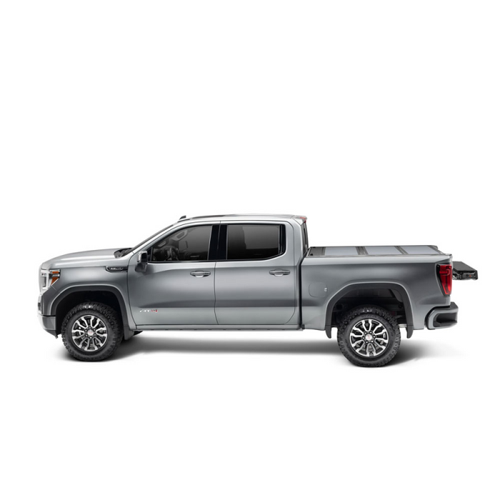 UnderCover Fusion Hard Folding 2019 (New Body Style)-2025 Chevy Silverado/GMC Sierra 1500 6' 7" Bed with or without MultiPro Tailgate - Paint Code 41 Black Model AR12023L-41