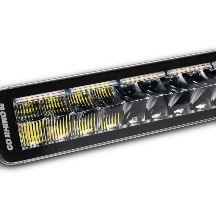 Go Rhino Blackout Series DOUBLELINE 30" Double Row Light Bar w/Amber LEDs Model 753003012CDS