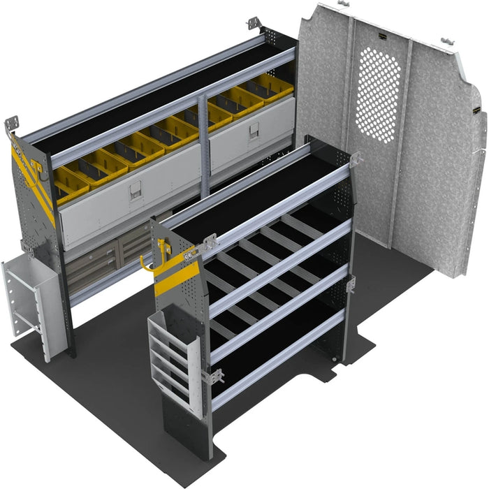 Ranger Design Electrician Van Shelving Package for Ford Transit Mid Roof 130" Wheelbase Model FTR-11