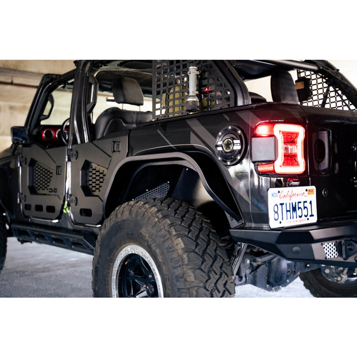 DV8 Offroad 2018-2025 Jeep Wrangler JL JLU Slim Fender Flares Model FDJL-07