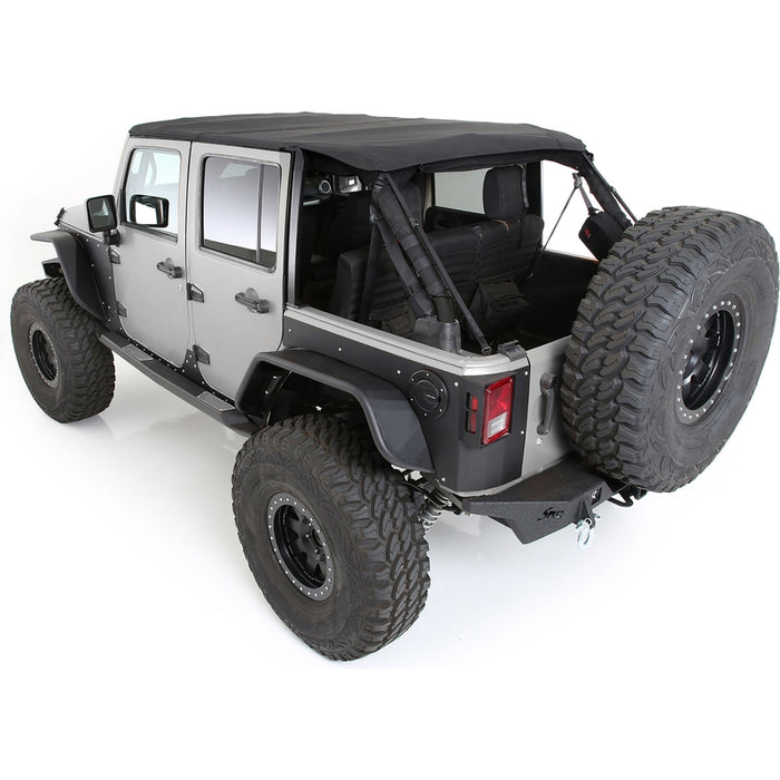 Smittybilt Bowless Combo Top Kit w/ Tinted Windows - Black Diamond (07-18 JKU) Model 9083135K