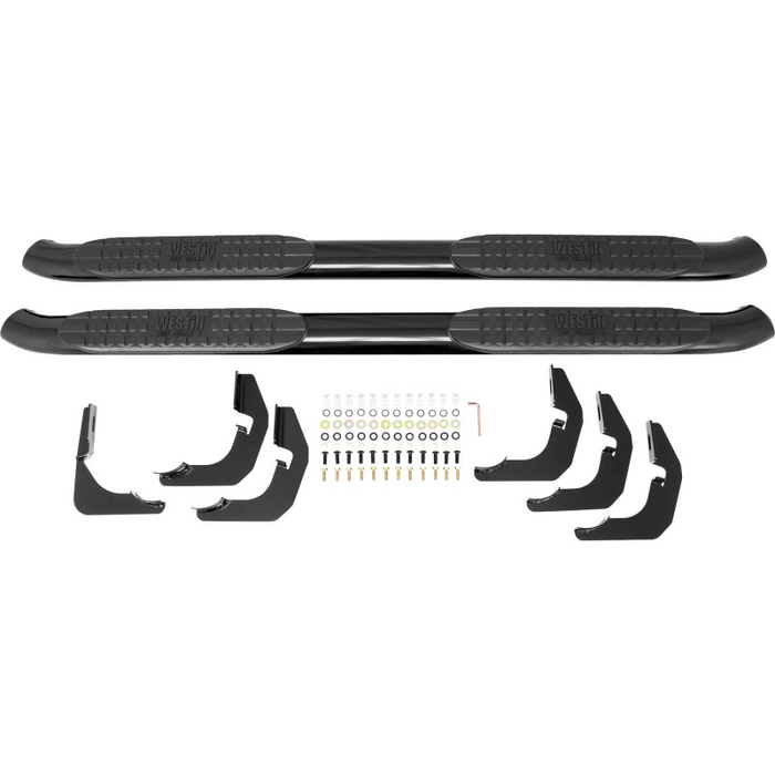 Westin PRO TRAXX 4 Oval Step Nerf Bars Black Steel For Double Cab Model 21-23715