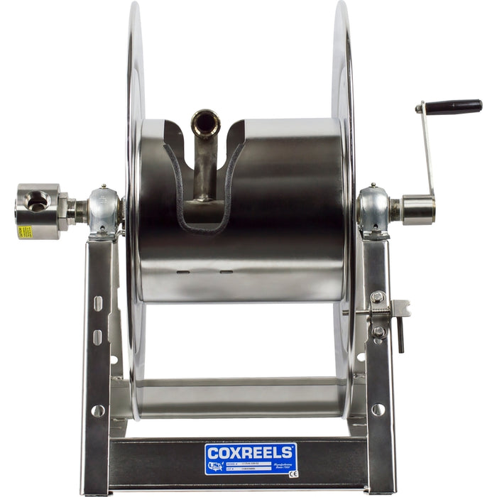 Coxreels 1175-SS Series Stainless Steel Hand Crank Hose Reel 1 in. x 100 ft. 3000 PSI - No Hose Model 1175-6-100-SS