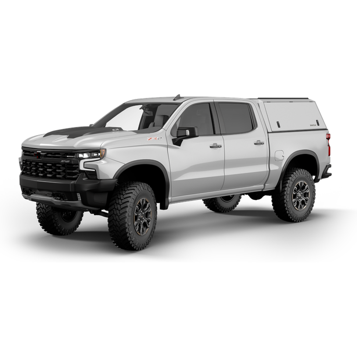 SmartCap OEM White Truck Bed Cap EDGE Defender Series w/ Vertical Locks Model ED0130-WN